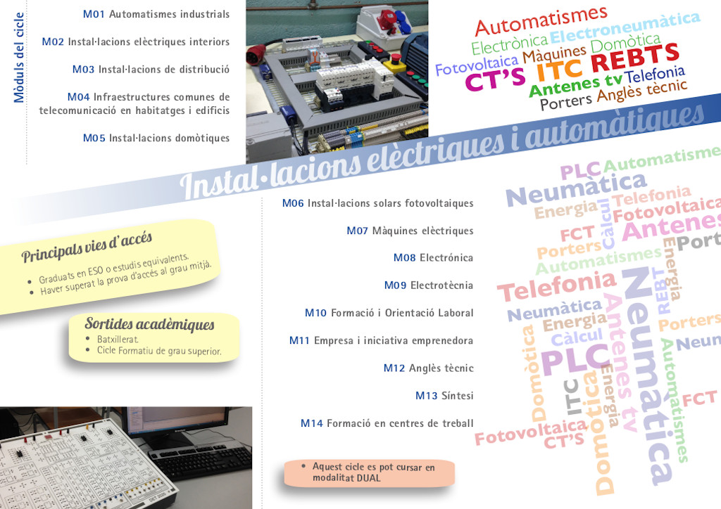 Tríptic CFGM Instal·lacions elèctriques i automàtiques