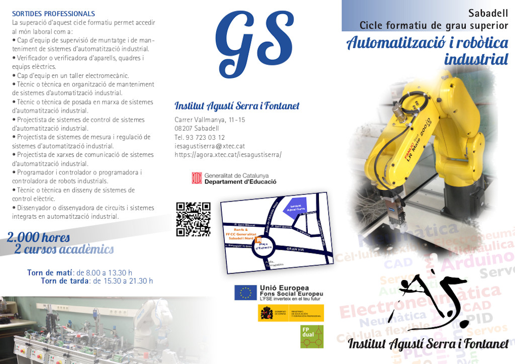 Tríptic CFGS Automatització i robòtica industrial
