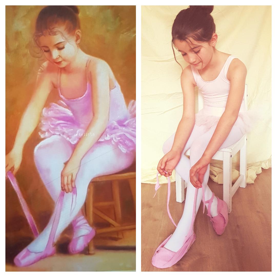 Emma. Little girl and het ballet shoes