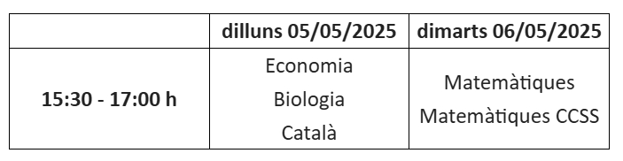 Calendari Recup Pendents 1r BTX