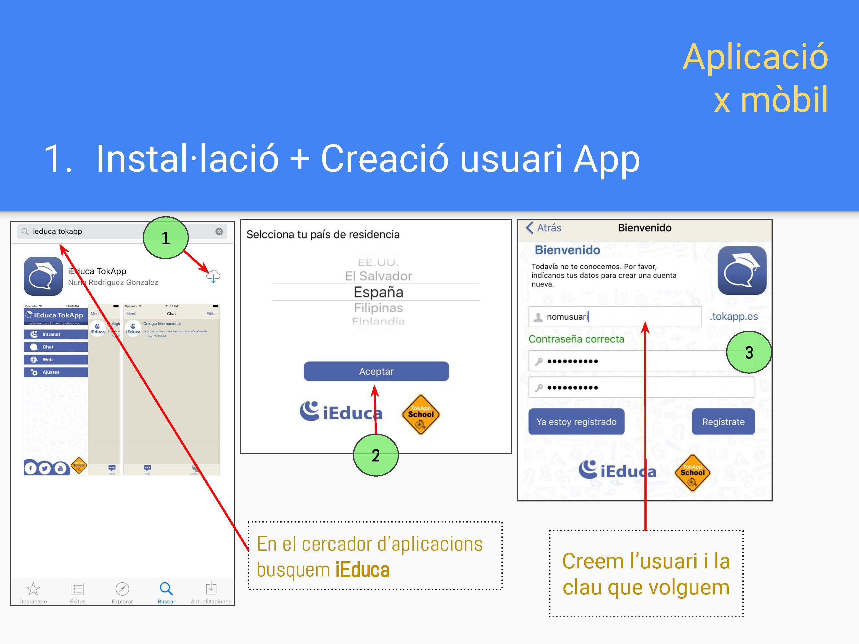 Instal·lació App + Alta usuari