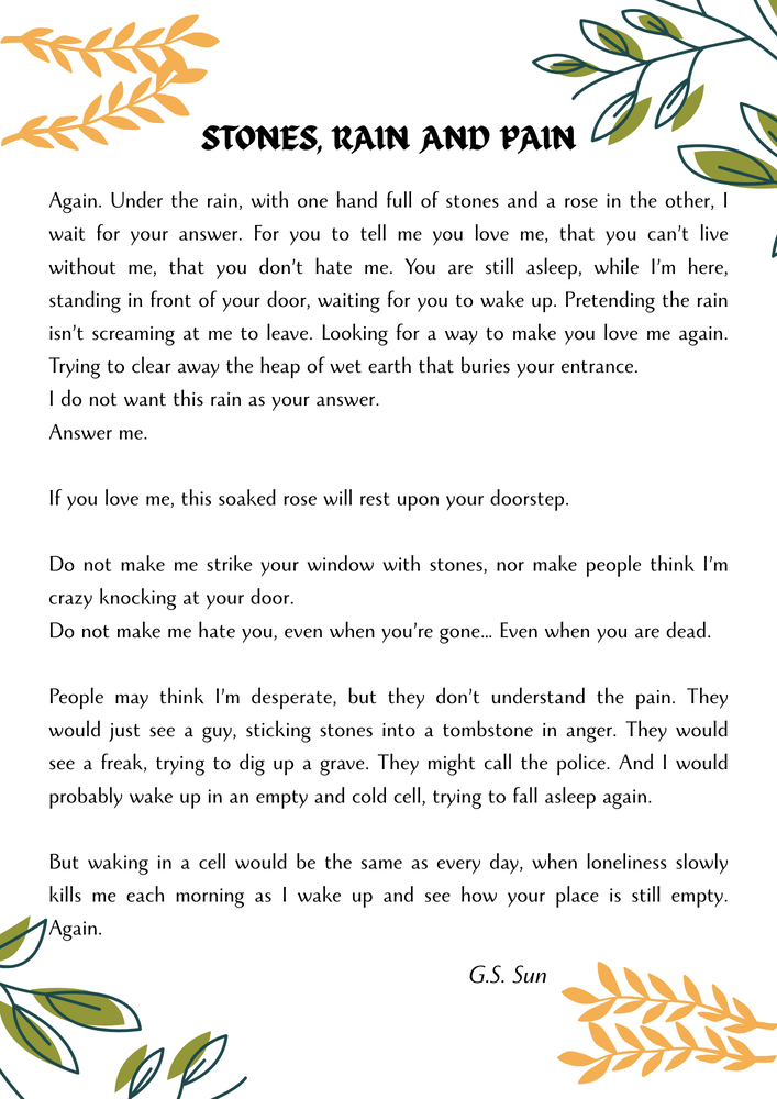 Green Simple Leaf Background Poster