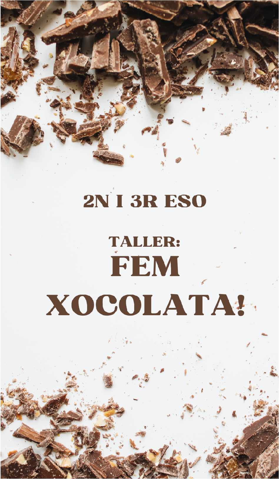 Post Instagram dia mundial del chocolate minimalista marron
