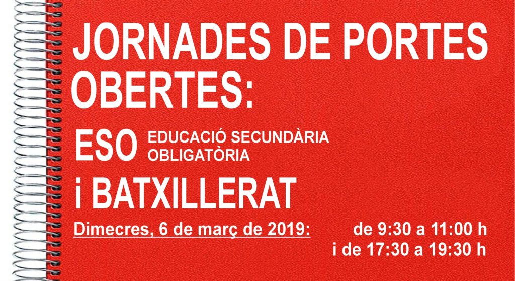 JORNADES PORTES OBERTES 2019 (ESO i BAT)