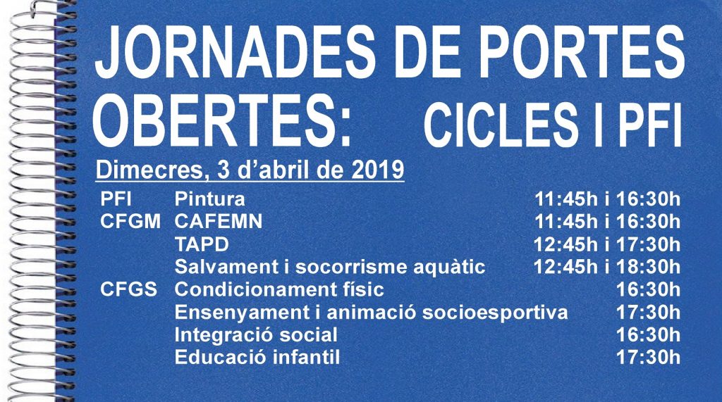 PORTES OBERTES 19 CICLES