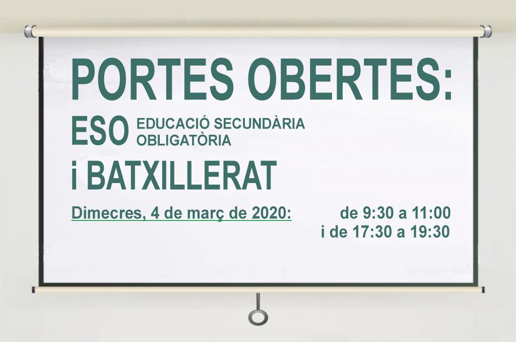 PORTES OBERTES 2020 (ESO i BAT)