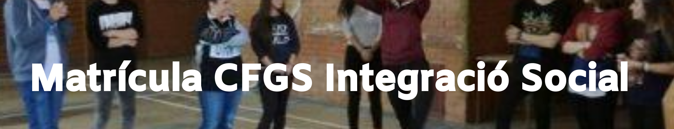 Matrícula CFGS Integració Social banner