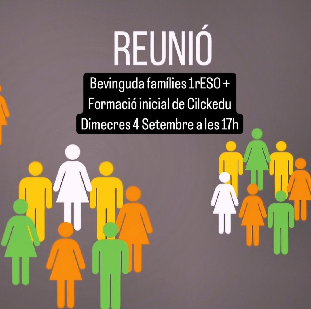 Reunió de 1r ESO+ formació inicial de Clickedu – INS La Mar de la Frau