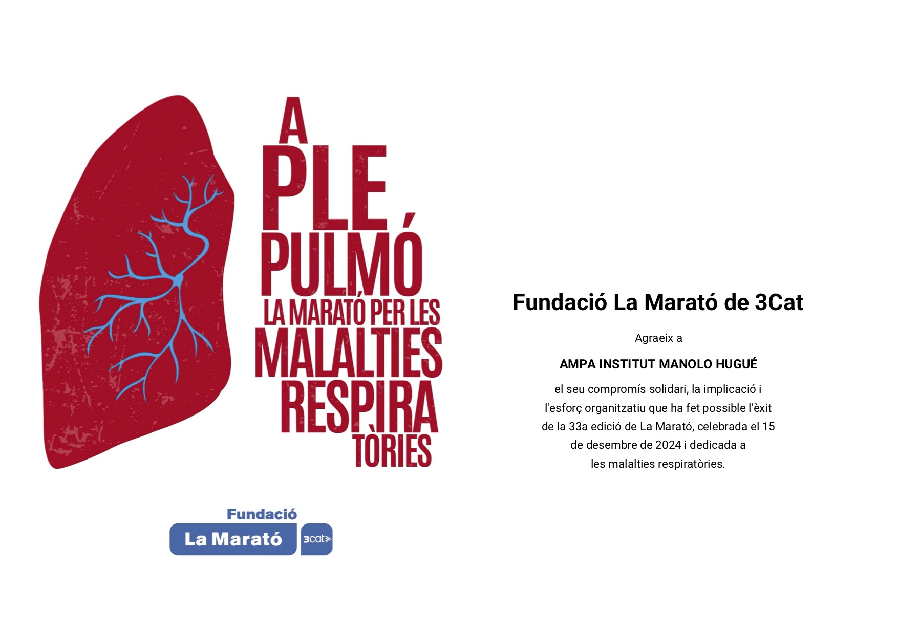 diploma Marató TV3 2024