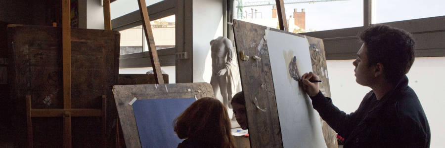 Aula de pintura de l'Institut Poeta Maragall