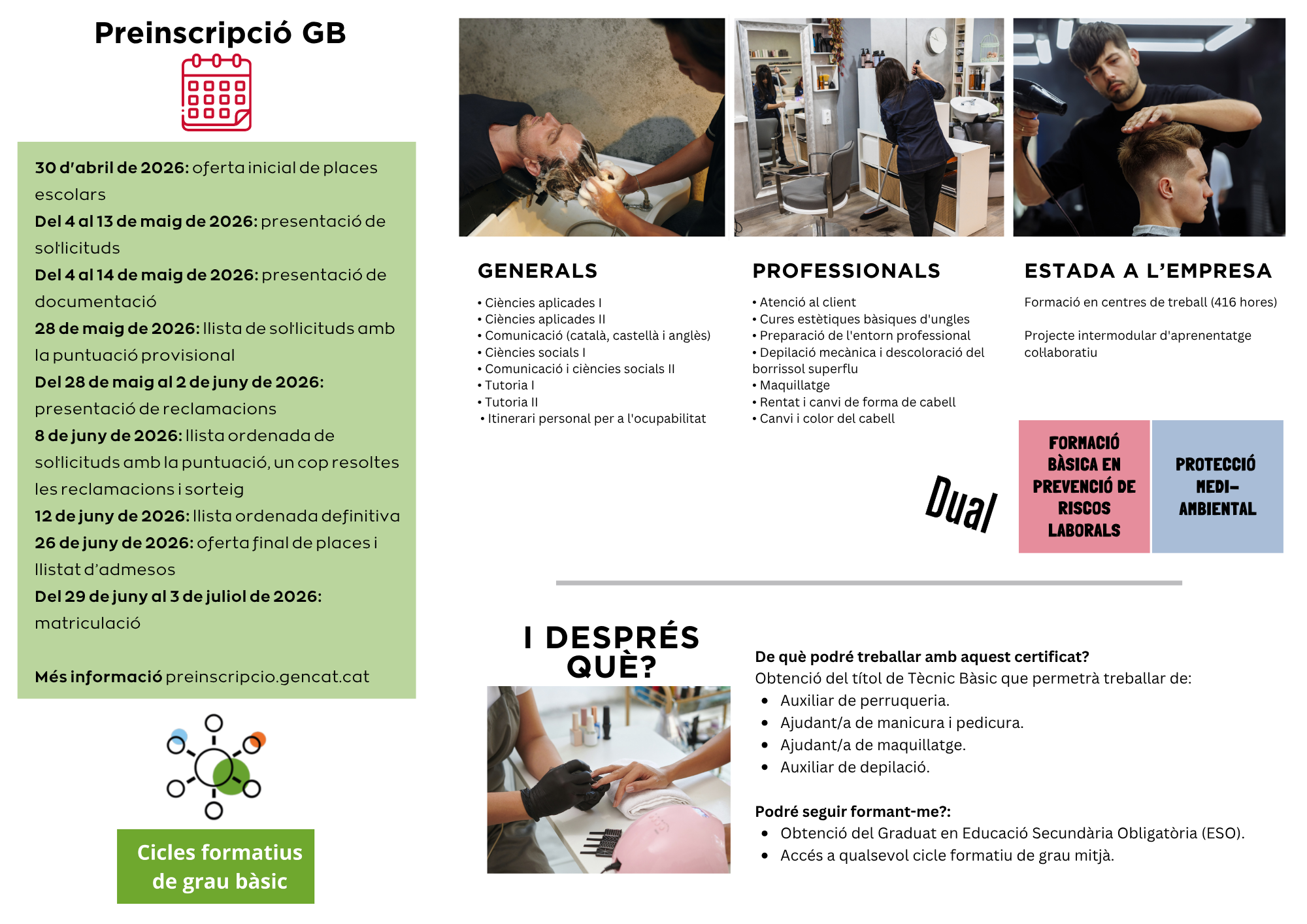 Grau bàsic formació professional perruqueria i estètica