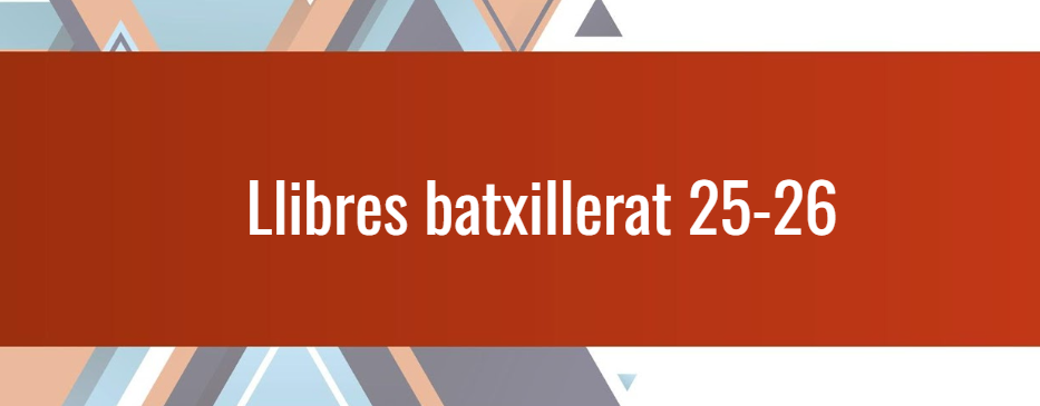 Llibres batxillerat 25-26