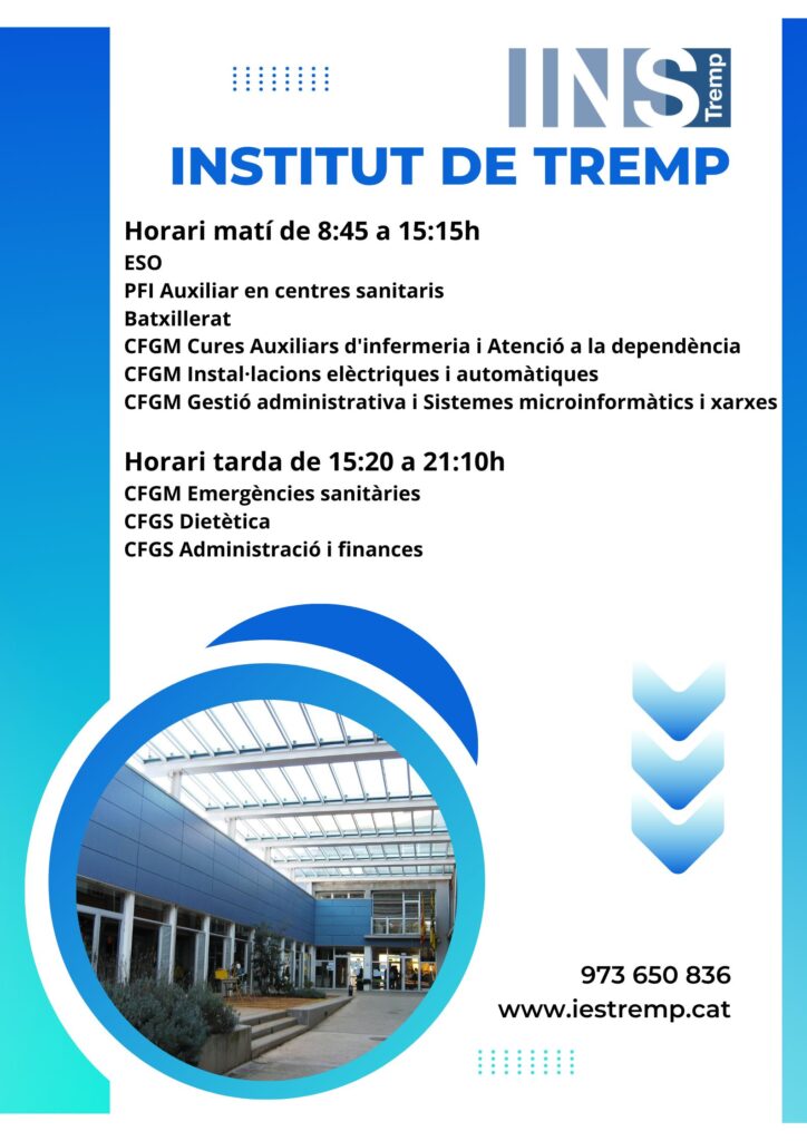 Novetats en cicles formatius per al curs 24-25