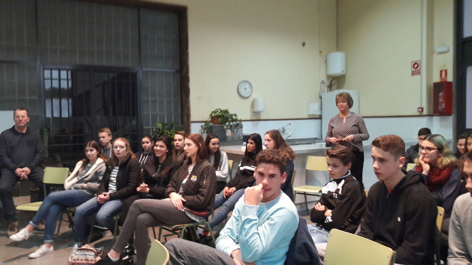 Rebuda dels alumnes d'intercanvi a l'institut