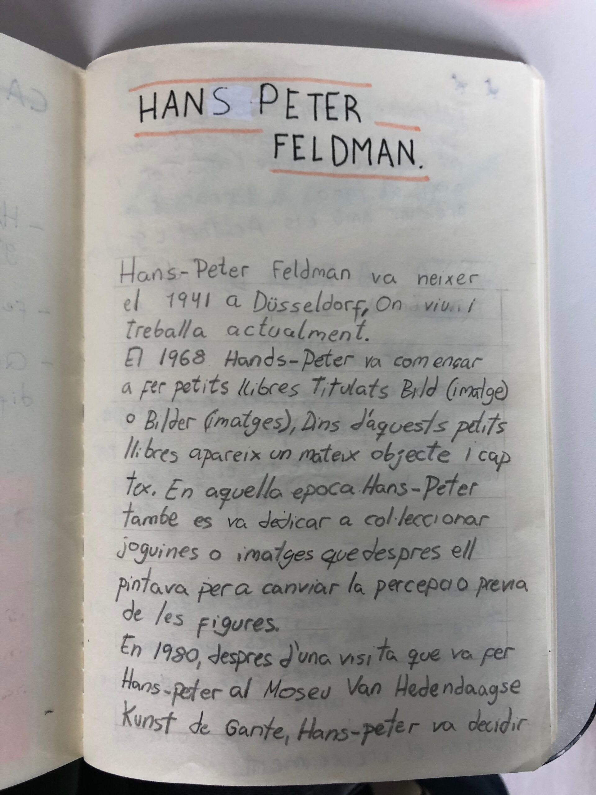 Hans Peter Feldman, l'artista referent