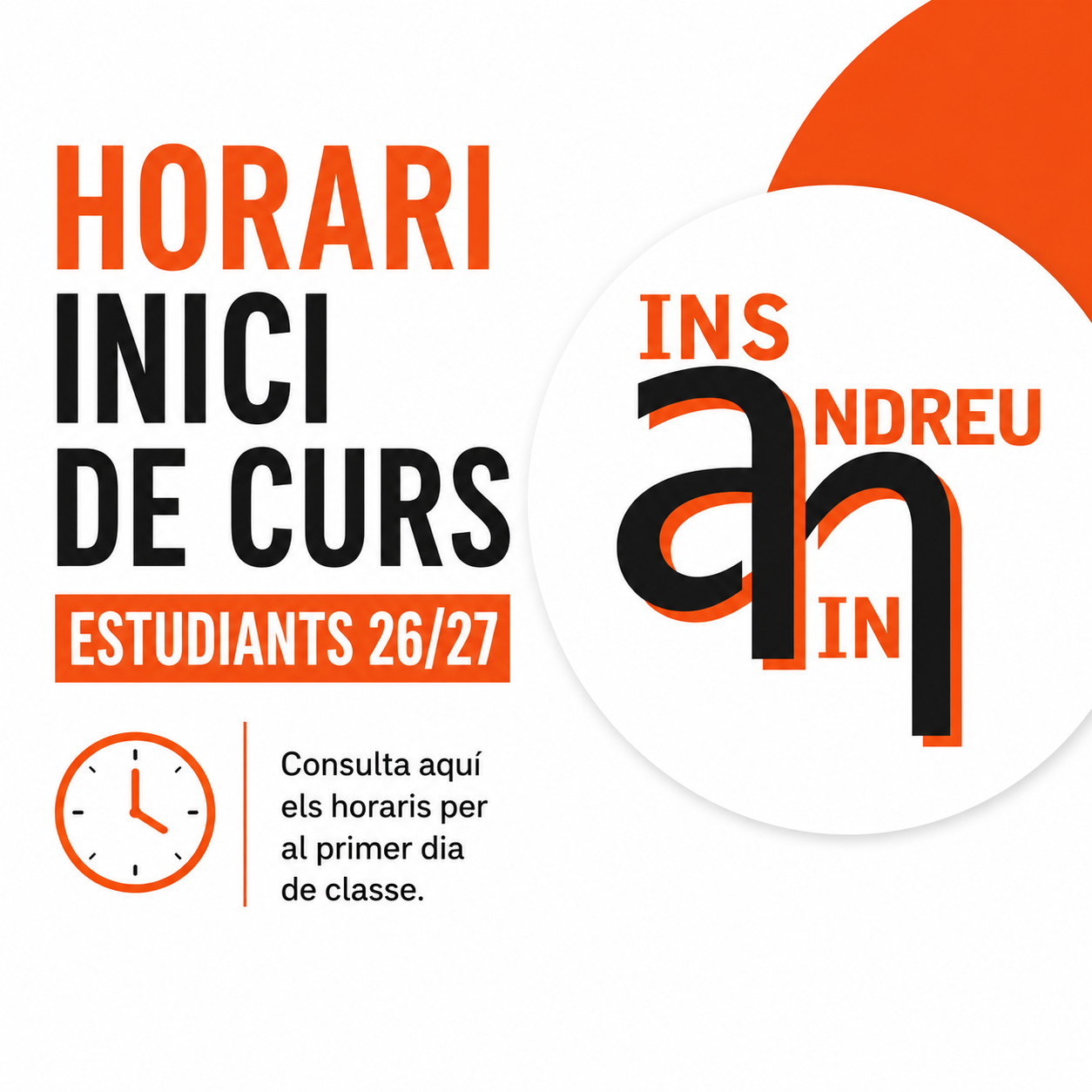 Inici de curs estudiants