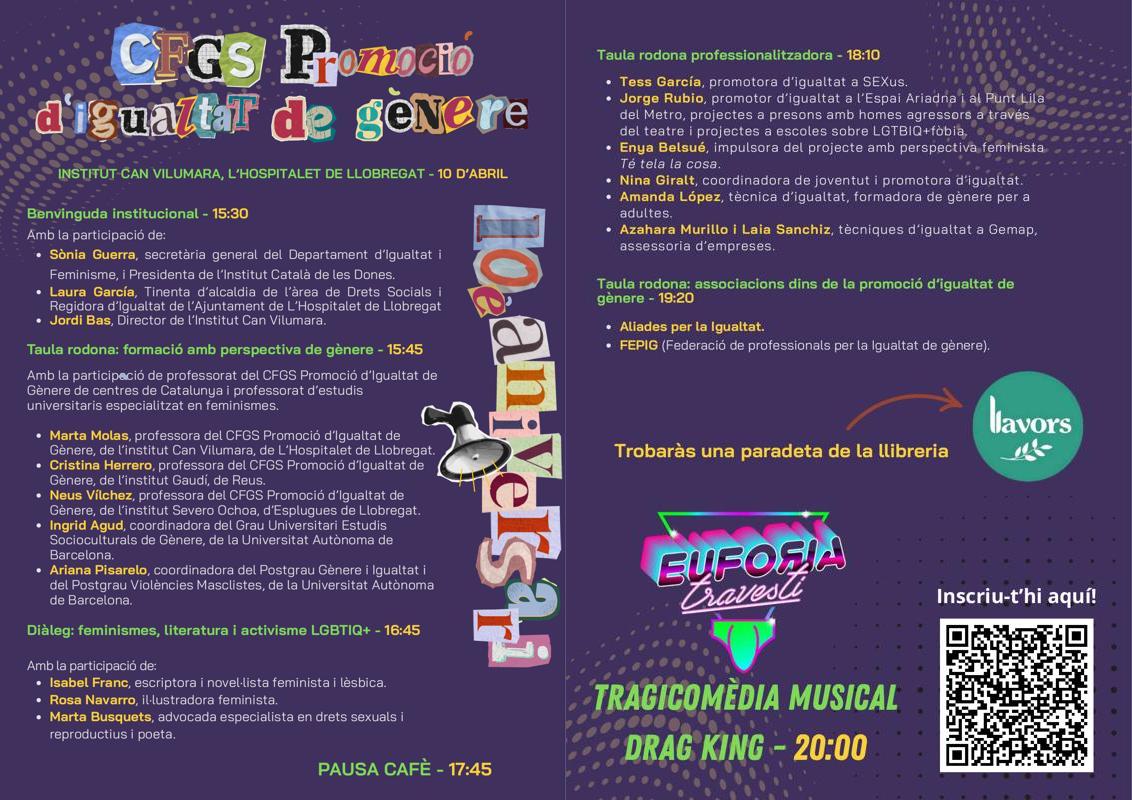 Cartell del desè aniversari del Cicle Formatiu de Grau Superior de Promoció d'Igualtat de Gènere