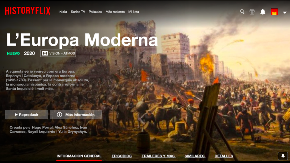 Historyflix. Absolutisme, monarquia hispànica, contrareforma i Inquisició. Safata d'entrada