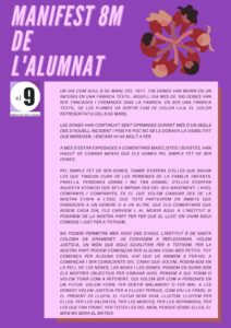 Manifest 8M de l'alumnat del 9