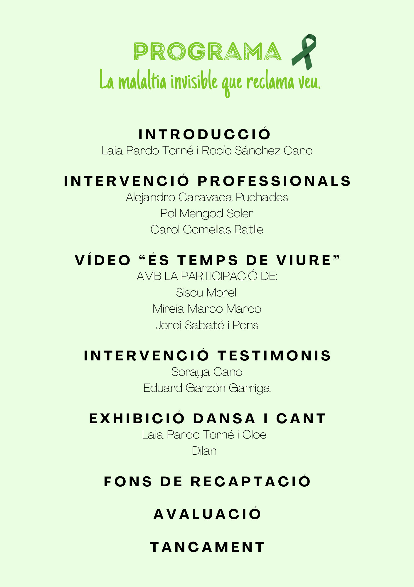 PROGRAMA ESDEVENIMENT