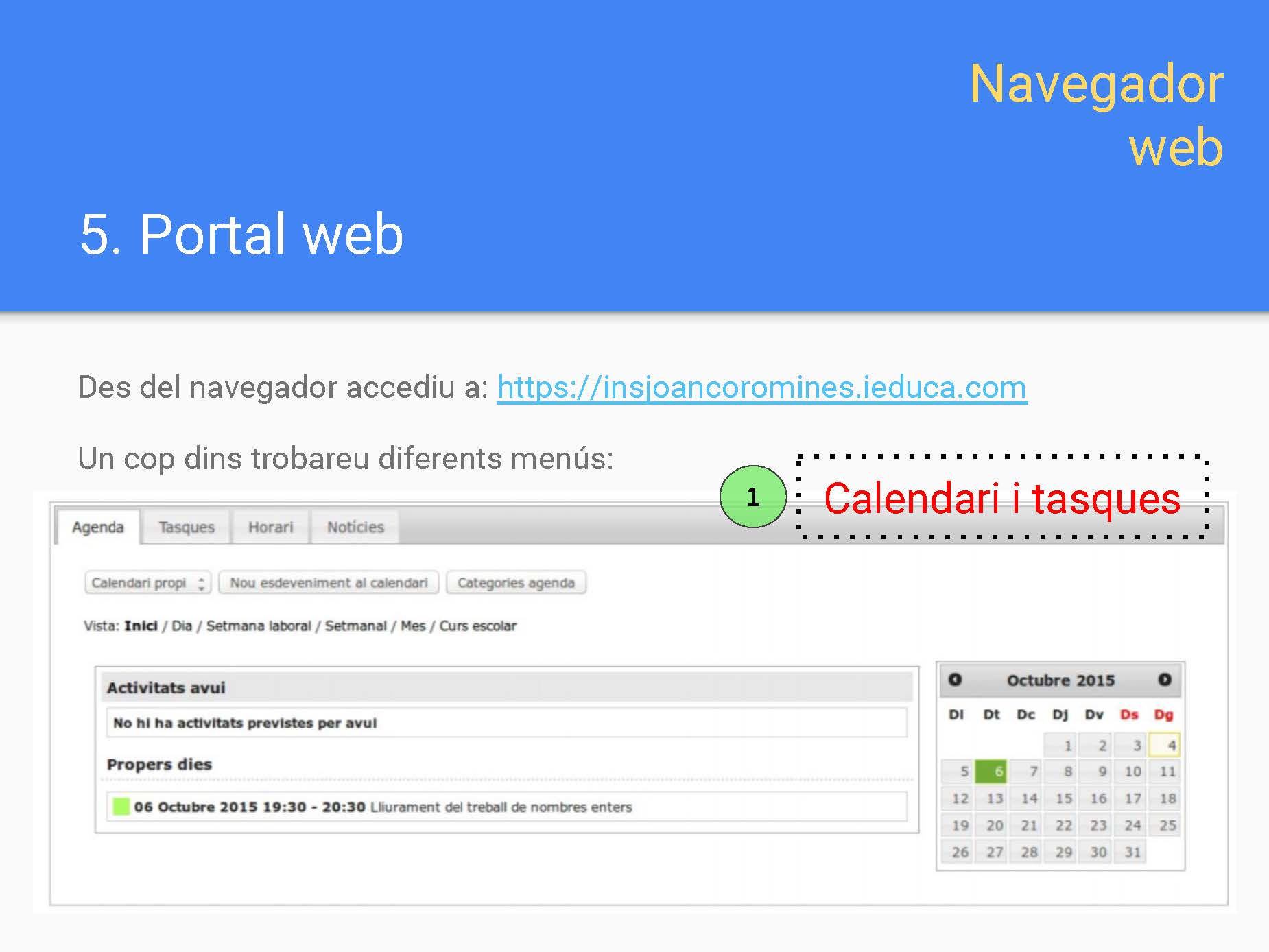 Consultar Calendari + Tasques