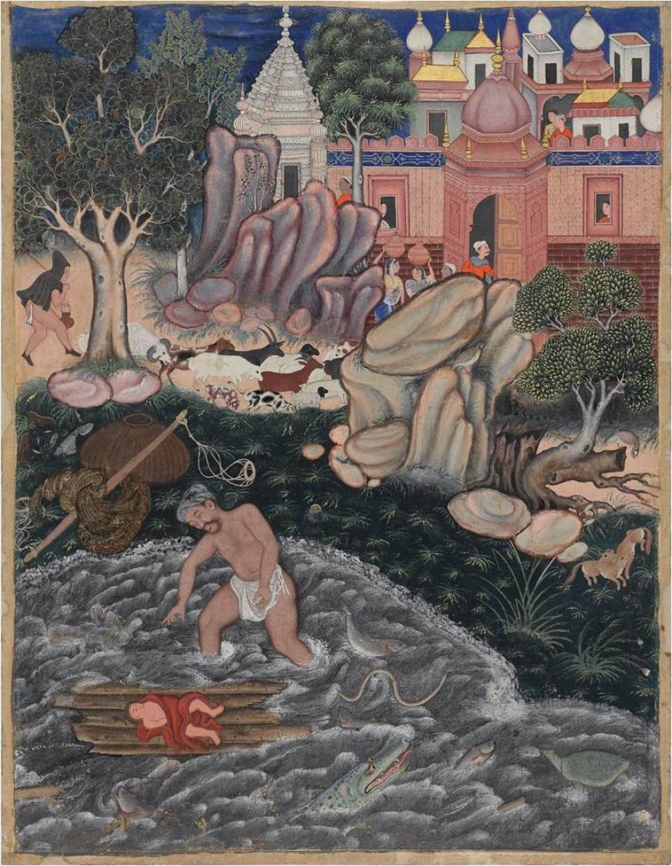 Proposta 12_ PINTURA_ Hamza Nama (Qissah-i-Amir Hamza) Iskander Finds the Infand Darab in the Water
