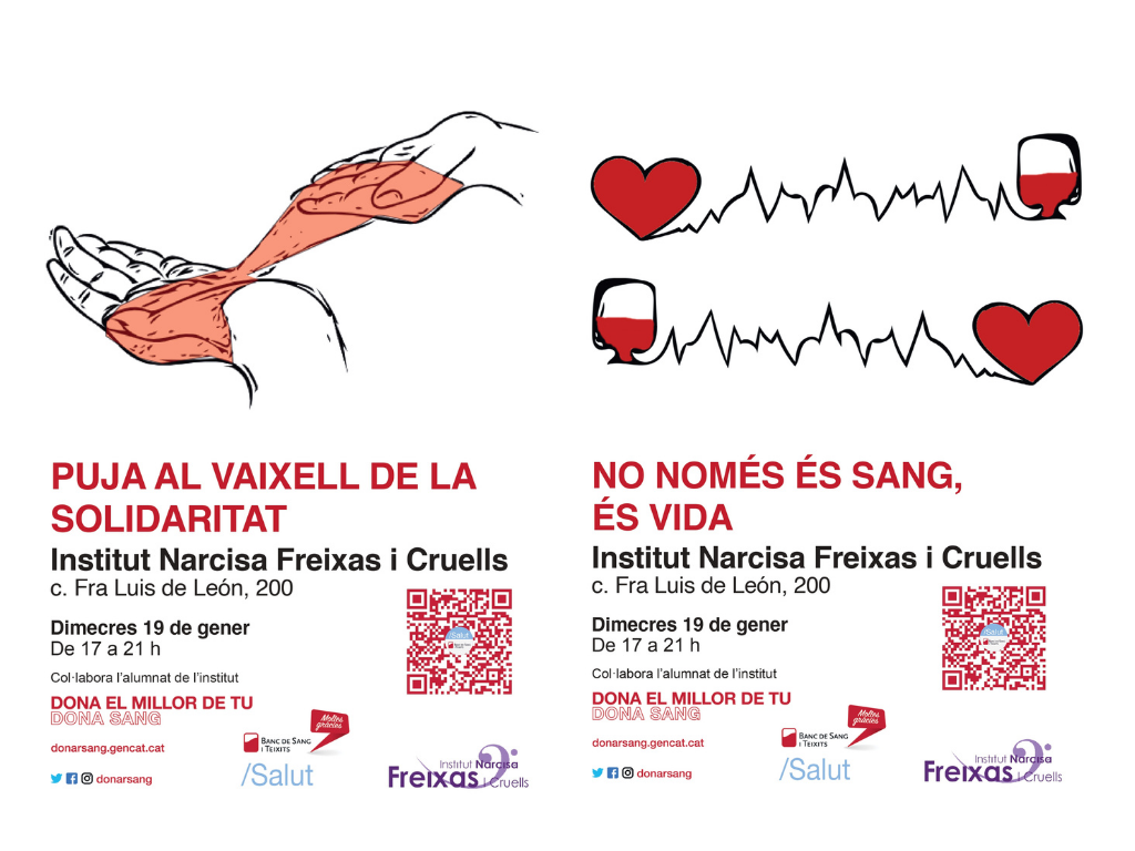 Cartells de la campanya de donació de sang