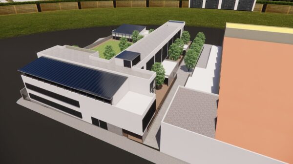 Imatges del projecte d'edifici del nou institut.