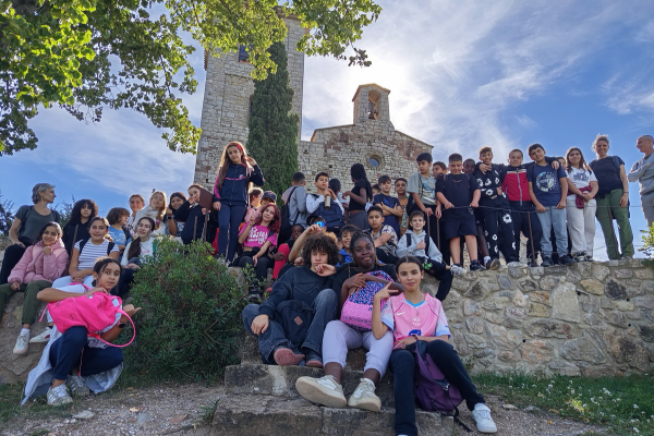 1r ESO al Puig de la Creu en l'excursió Fem el cim