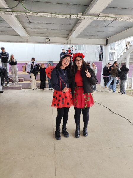 Alumnes celebrant el Carnestoltes 2026