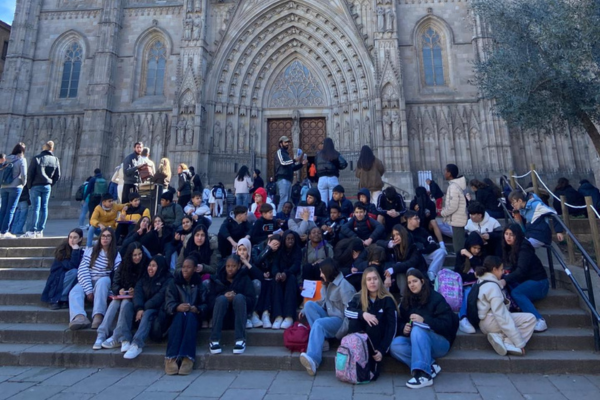 Alumnat de 2n d'ESO a la Catedral de Barcelona.