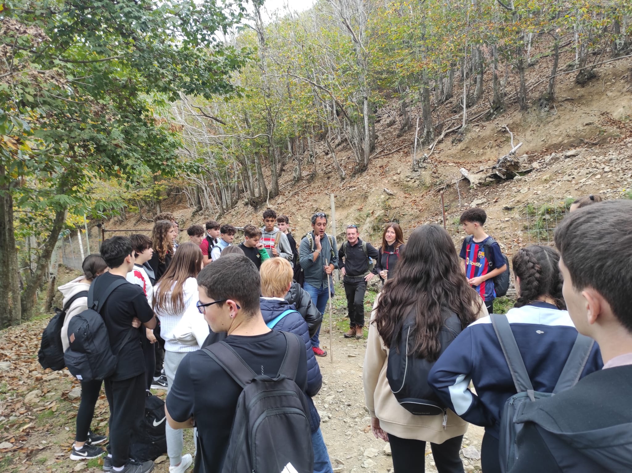 Alumnes de 4t d'ESO a la sortida al Canigó.