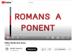 Vídeo Youtube Romans a ponent