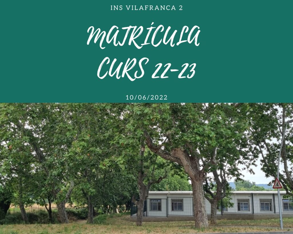 Matrícula 22 23