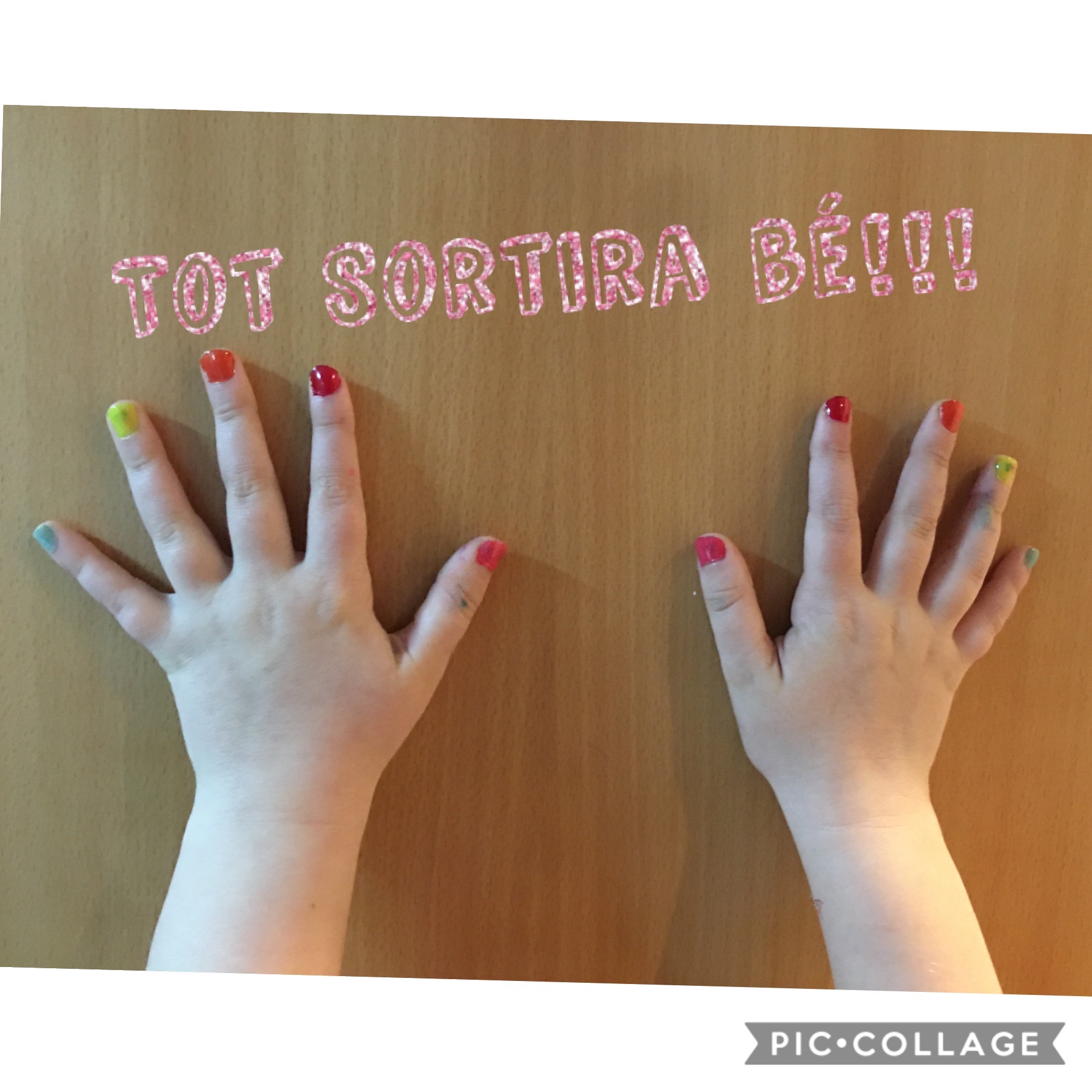 La Valentina de 1r s'ha pintat les ungles amb els colors de l'arc de St. Martí