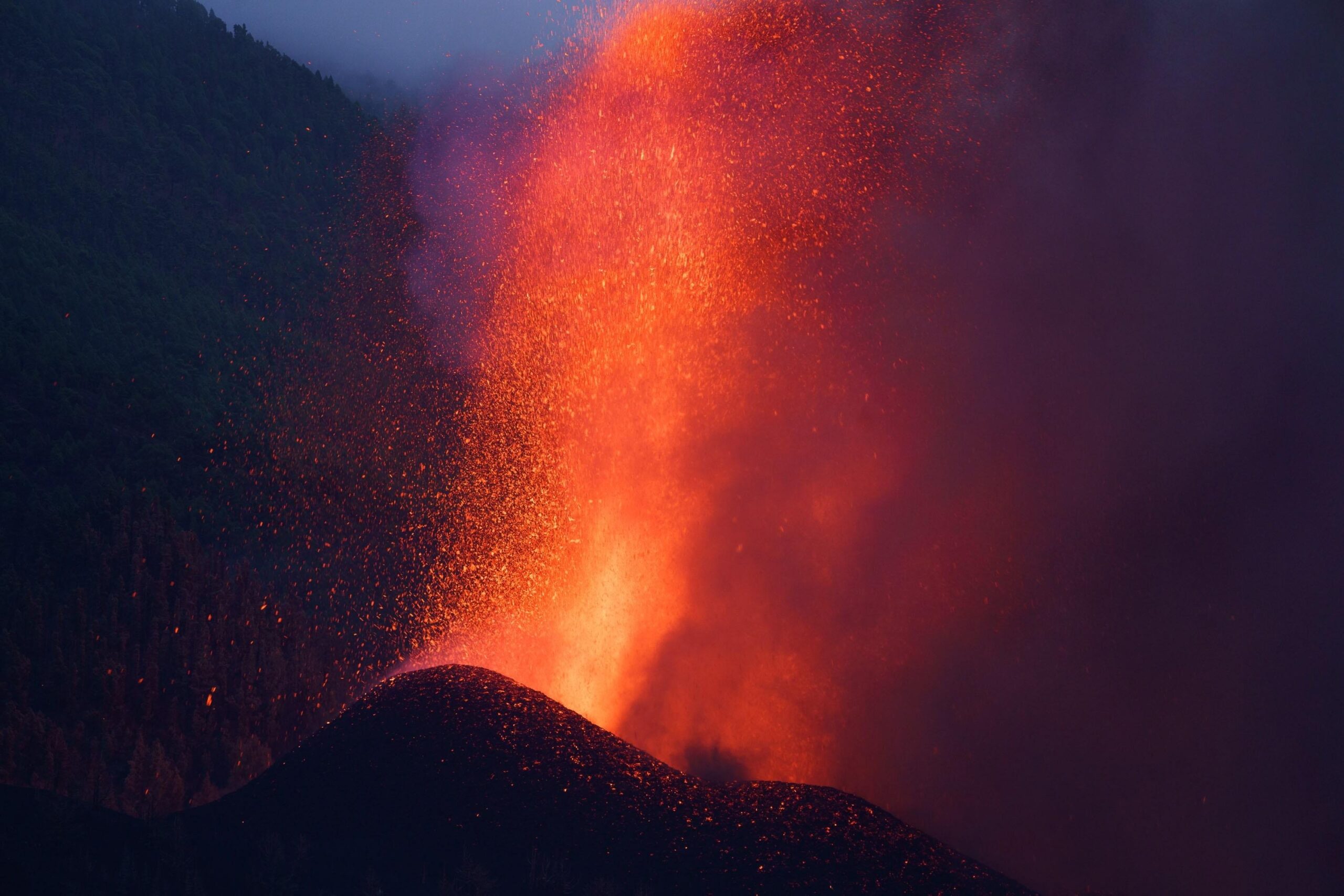 El volcà de Cumbre Vieja, a La Palma.