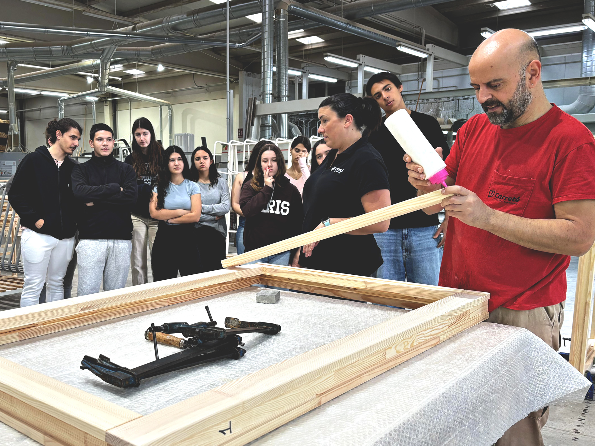 Carreté Finestres visita fàbrica finestres la selva del camp Institut Joan Puig i Ferreter 4
