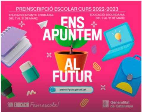 Imatge preinscripció: ens apuntem al futur